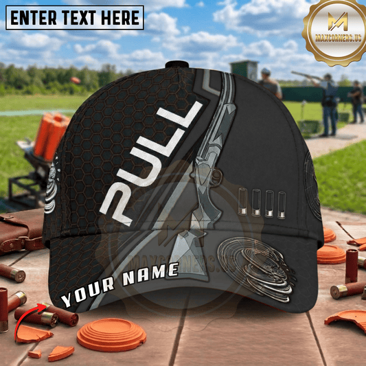 (9 Colors) Maxcorners Pull Shotgun Shells Honeycomb Trap Shooting Multicolor Options Personalized Name, Team Name 3D Cap