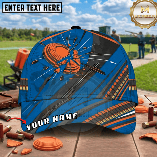 (6 Colors) Maxcorners Shattered Clay Shotgun Shells Camo Trap Shooting Multicolor Options Personalized Name, Team Name 3D Cap