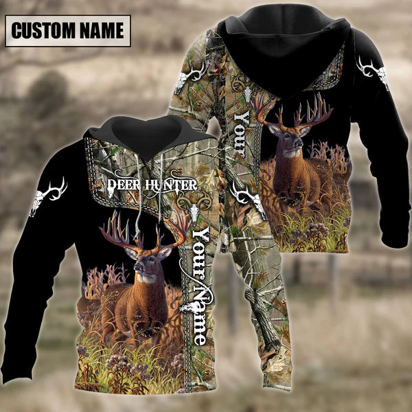 Maxcorners Customized Name Deer Hunting 3D Design All Over Printed