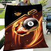 Maxcorners Personalized Billiard Fire Pattern Blanket