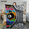 Maxcorners Personalized Billiard Colorful Blanket