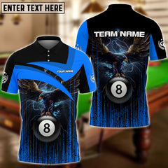 Maxcorners Billiards 8 Ball Eagle Personalized Name 3D Shirt