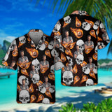 (Photo Inserted) Maxcorners Billiard Skull Personalized Hawaiian Shirt - Father's Day Gift