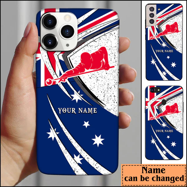 Maxcorners Billiard USA Flag Personalized Name Phone Case