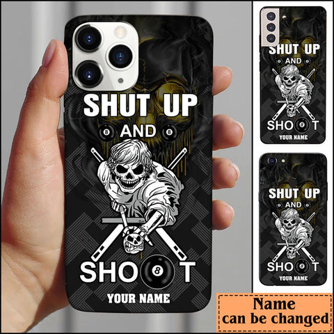 Maxcorners Billiard Shut Up & Shoot Personalized Name Phone Case