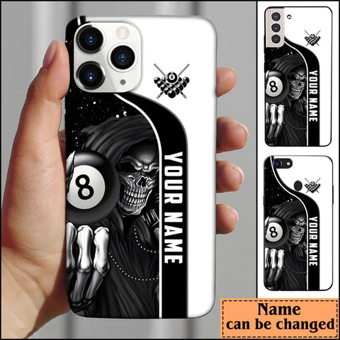 Maxcorners Billiard Reaper Personalized Name Phone Case