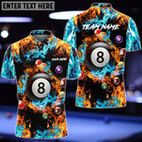 Maxcorners Personalized Name, Team Name Billiards Sun Storm 3D Shirt