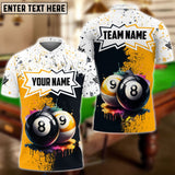 Maxcorners Billiard 8 Ball & 9 Ball Ink Art Personalized Name 3D Shirt