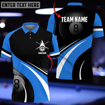 Maxcorners 8 Ball Blue In 4 Colors Customized Shirt