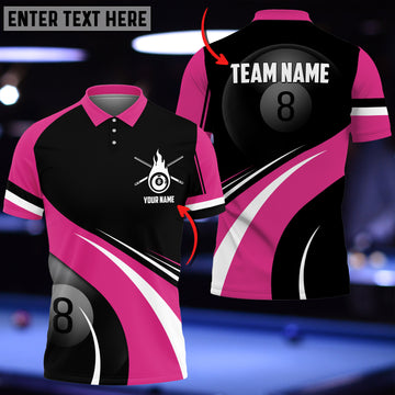 Maxcorners 8 Ball Pink In 4 Colors Customized Shirt