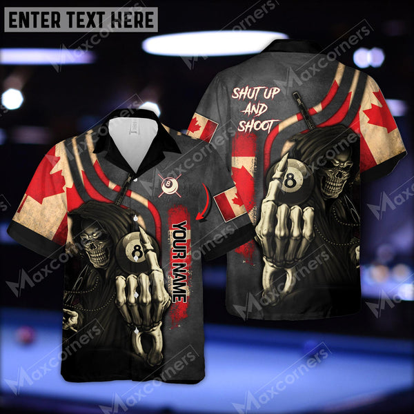 Maxcorners Billiards 8 Balls Shut Up And Shoot Personalized Name Hawaiian Shirt