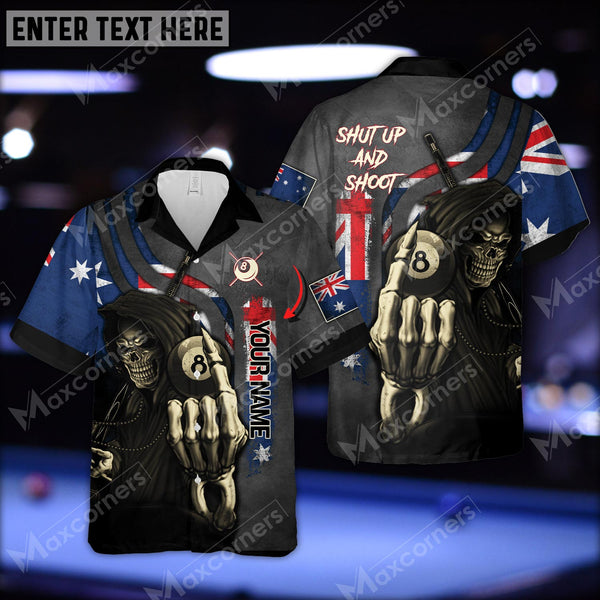 Maxcorners Billiards 8 Balls Shut Up And Shoot Personalized Name Hawaiian Shirt