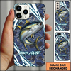 Maxcorners Dynamic Water Ripple Design Custom Name Fishing Phone Case
