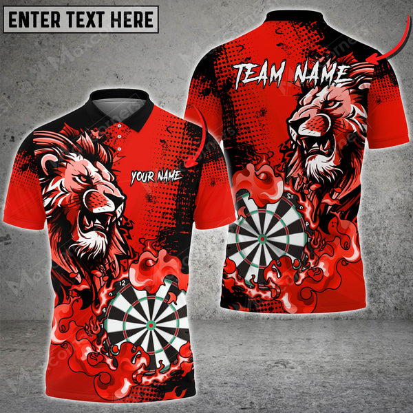 Maxcorners Darts Lion King Dartboard Multicolor Option Customized Name, Team Name 3D Shirt (4 Colors)