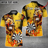 Maxcorners Darts Lion King Dartboard Multicolor Option Customized Name, Team Name 3D Shirt (4 Colors)