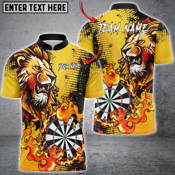 Maxcorners Darts Lion King Dartboard Multicolor Option Customized Name, Team Name 3D Shirt (4 Colors)