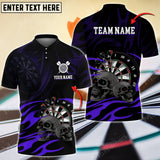 Maxcorners Darts & Skull Pattern Multicolor Option Customized Name, Team Name 3D Shirt (4 Colors)