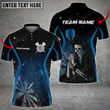 Maxcorners Darts Skull Playing Dartboard Multicolor Option Customized Name, Team Name 3D Shirt (4 Colors)