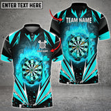 Maxcorners Dartboard Flaming Multicolor Option Customized Name, Team Name 3D Shirt (4 Colors)