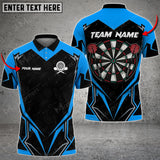 Maxcorners Darts Pattern Multicolor Option Customized Name, Team Name 3D Shirt (4 Colors)