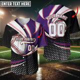 Maxcorners Baseball Jersey Personalized Name 3D Shirt (Multicolor)