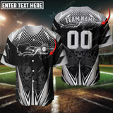 Maxcorners Baseball Jersey Skull Thunder Lights Custom 3D Shirt (Multicolor)