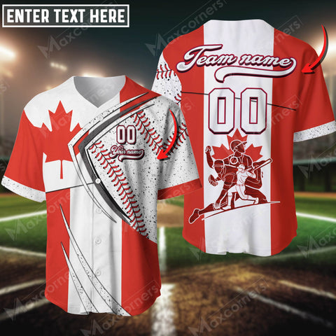 Maxcorners Baseball Jersey Flag Players Custom 3D Shirt