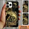 Maxcorners Luxury Gold Splash Custom Name Fishing Phone Case