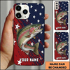 Maxcorners Bold Flag Artwork Custom Name Fishing Phone Case