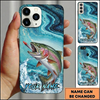 Maxcorners Ethereal Deep Water Waves Design Custom Name Fishing Phone Case