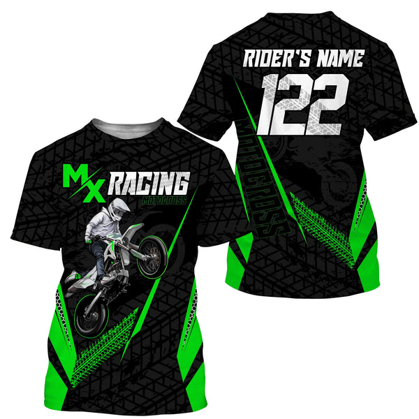 Custom Motocross Jersey MX Racing UPF30+ Dirt Bike Number and Name Adult&Kid Off-Road Motorcycle