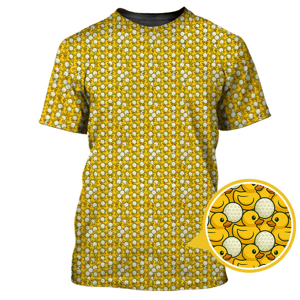 Maxcorners Duck Golf Shirt For Golfer, Funny Pattern Golf Shirt, Crazy Golf Shirt For Men