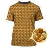 Maxcorners Crazy Golf Polos For Men, Golden Retriever Pattern Golf Shirt, Funny Golf Shirts