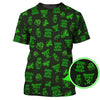 Maxcorners Bigfoot Golf Pattern Polos, Funny Golf Shirts, Golf Gift For Men, Crazy Golf Shirt For Golfers