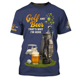 Maxcorners Golf and Beer That's Why I'M Here Golf Polos - White Golf Shirts For Men - Womens Golf Shirt