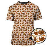 Maxcorners Funny Turkey Golf Shirt For Men, Thanksgiving Golf Shirt, Pattern Golf Shirt For Golfer