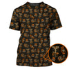 Skeleton Pattern Golf Shirts, Funny Golf Polos For Men, Halloween Golf Shirt For Golfers
