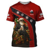Maxcorners Personalized Christmas Poker Skull Santa Polos, Funny Poker Shirt For Men With Custom Name, Xmas Poker Shirt For Gamble