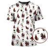Maxcorners Wine Golf Pattern Polo for Women, Ladies Golf Shirts, Gofl Gift For Golfers