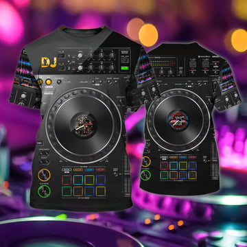 Maxcorners DJ Disc Jockey 3D All Over Printed Shirt