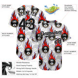 Maxcorners Personalized Text And Number Billiard 3D Pattern Baseball Jersey Shirt
