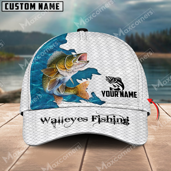 Maxcorners Walleyes Fishing Customized Name 3D Classic Cap