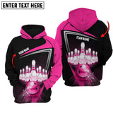 Maxcorners Custom Name Bowling Red 3D Hoodie