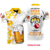 Maxcorners Personalized Name Bowling Beer 3D Shirt