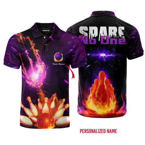 Maxcorners Personalized Name Bowling Spare No One 3D Shirt