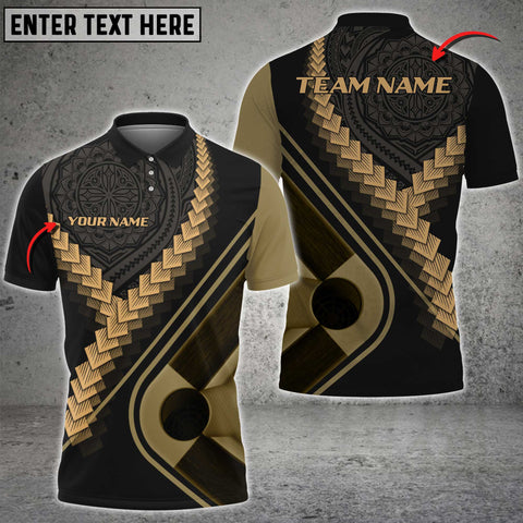 Maxcorners Polynesian Tattoo Billiards Personalized Name, Team Name 3D Shirt