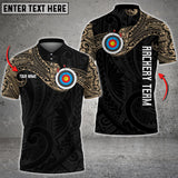 Maxcorners Personalized Text Archery Target Mode On Polynesian Tattoo Pattern Polo Shirts