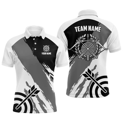 Maxcorners Personalized Text Grey Jerseys Archery Target Shirts