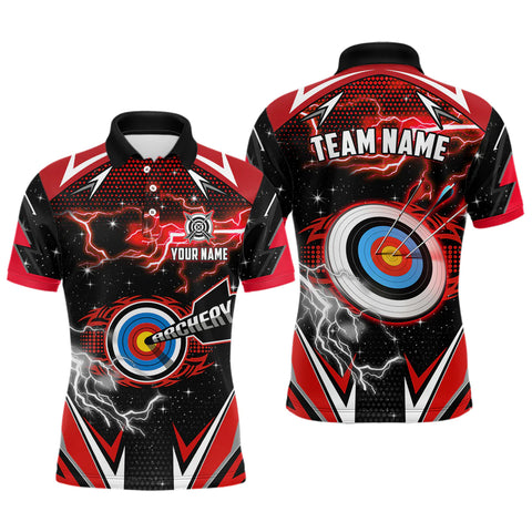 Maxcorners Personalized Text Red Archery Target Shirts