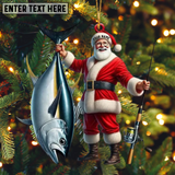 Maxcorners Santa Fishing Home Decor Christmas Ornament, Personalized Ornament